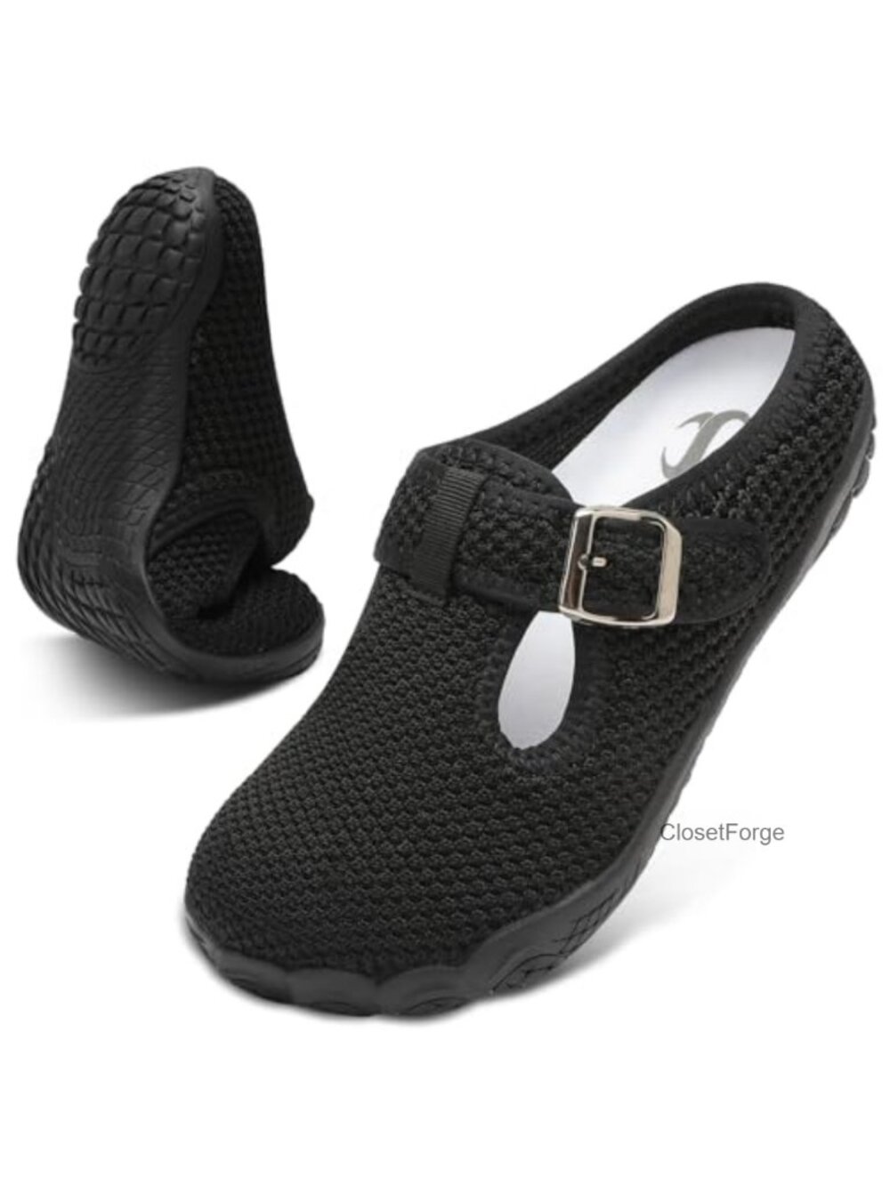 Womens Mules Wide Slip On Flat Adjustable Diabetic Nursing Sandals Breathable